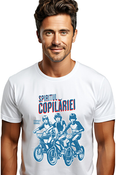 StoryGift Romania Tricou Barbati Spiritul Copilariei Bicicleta Sport Aventura...