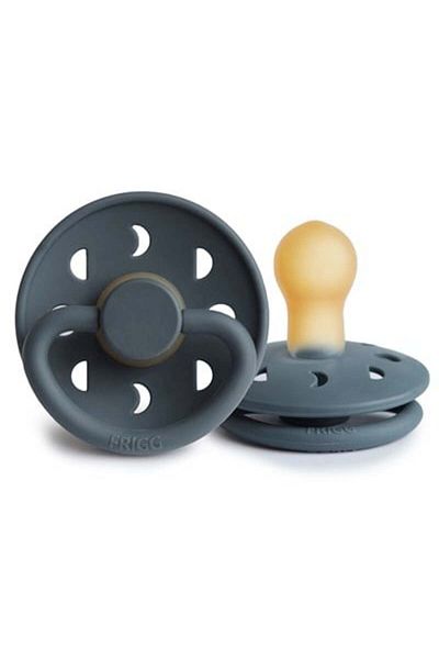 Frigg 0-6 Months Moon Phase Rubber Pacifier - Slate