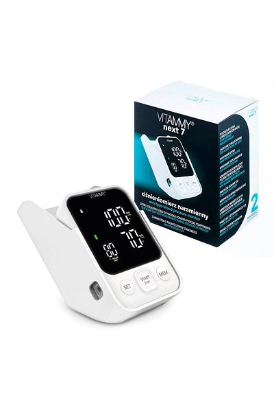 Vitammy VITAMMY Next 7 electronic upper arm blood pressure monitor, USB plug, arrhythmia detection