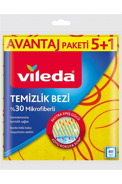 Vileda 5 Pieces 30% Microfiber Kitchen Cloth