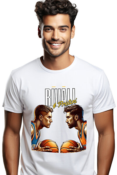 StoryGift Romania Tricou Barbati Rival Si Iubitor Prieten Sport Baschet Meci ...