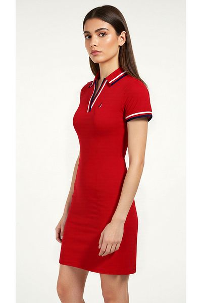 Nautica Short sleeve Premium Cotton Knee length Dress
