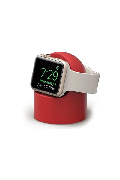 REDz Accessories Apple Watch Dock, Silicone, Matte Red