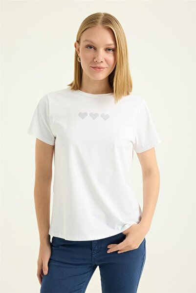 HomeStore Στρογγυλό μπλουζάκι με καρδιά