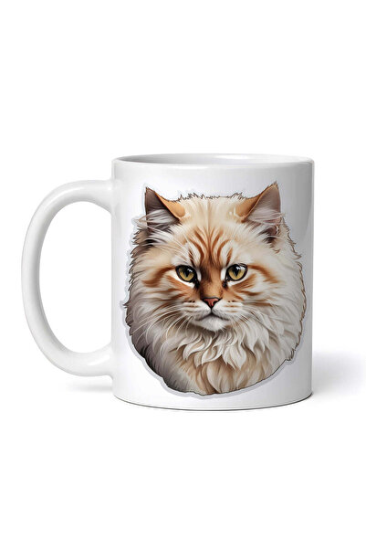 OEM Εξατομικευμένη λευκή κούπα, Γάτα Ιμαλαΐων, INOVATIX®. 330ml