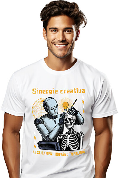 StoryGift Romania Tricou Barbati Robot Ce Tunde Alt Robot Sinergie Creativă. ...