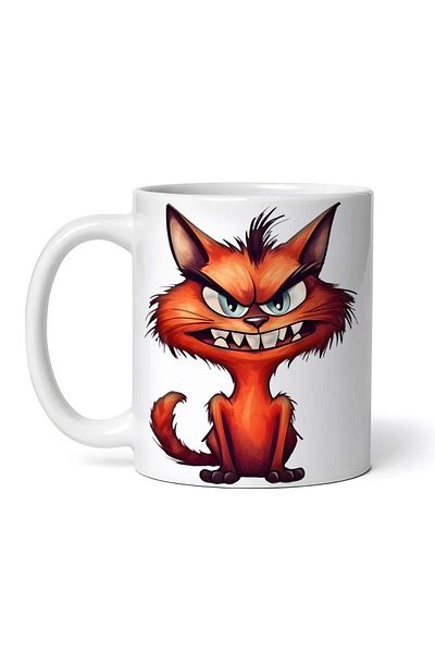 OEM Cană albă personalizată, Motanul Gus, INOVATIX®. 330ml