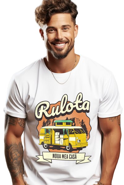 StoryGift Romania Ανδρικό T-Shirt Caravan Η Νέα Μου Κατοικία Περιπέτεια Ταξιδ...