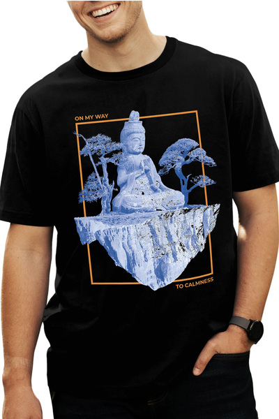 StoryGift Romania Tricou Barbati Thomann Buddha-Amogasiddhi, On My Way to Calmness, Arta, Design Creativ, c