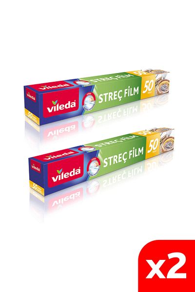 Vileda 2 Pack 50 Mt Stretch Film