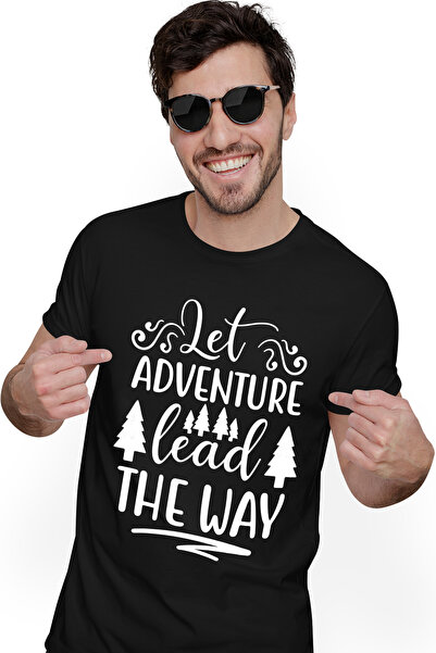 StoryGift Romania Tricou Barbati Cu Brazi Si Mesajul In Engleza "let Adventur...