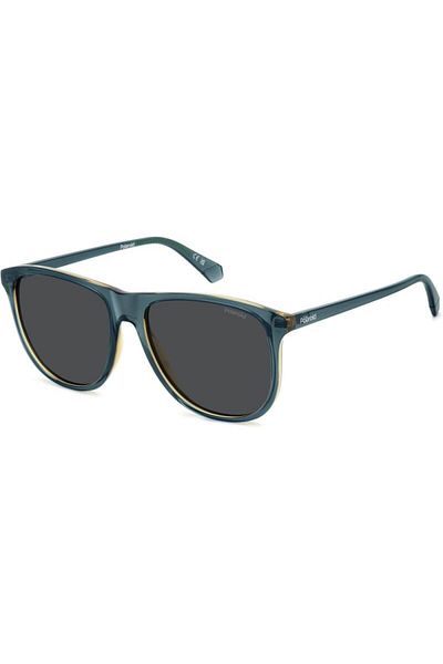 Polaroid Ochelari de soare polarizați pentru bărbați Pld 4178/s Pjp/m9, plastic, albastru, 55 mm