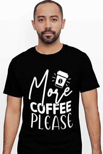 StoryGift Romania Tricou Barbati Cu Mesajul In Engleza "more Coffee, Please" ...