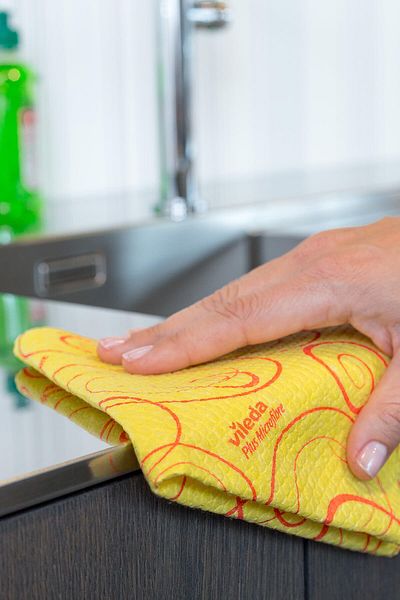 Vileda 10 Pack of 8 30% Microfiber Kitchen Cloths