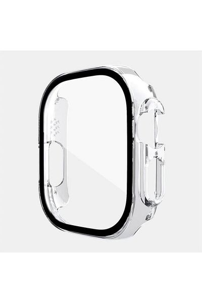 REDz Accessories Carcasă din sticlă, Apple Watch 49mm, protecție completă, transparentă