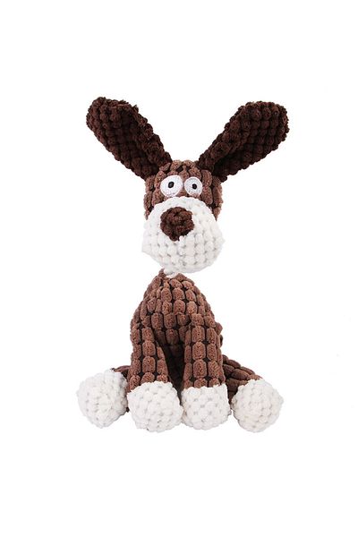 Choice Brown Dog Corduroy Dog Toys For Small Large Dogs Animal Plush Dog Squeaky Toy Puppy Chew Toys Bite R