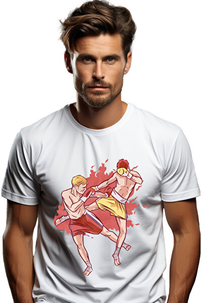 StoryGift Romania Tricou Barbati Cu Doi Barbati Arte Martiale, In Flacari, Iu...