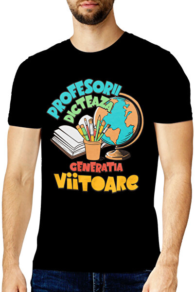 StoryGift Romania Tricou Barbati Profesorii Dicteaza Generatia Viitoare Scoal...