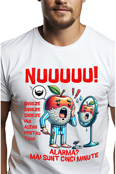 StoryGift Romania Tricou Barbati Alarma Mai Sunt 5 Minute Dimineata Trezirea ...