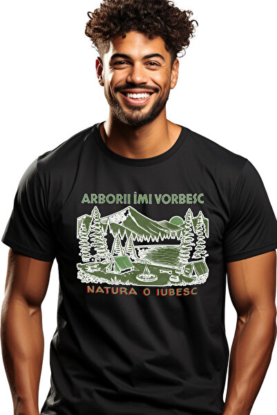 StoryGift Romania Tricou Barbati Arborii Îmi Vorbesc Natura O Iubesc Cu Impri...