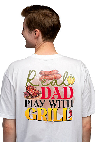 StoryGift Romania Tricou bărbătesc cu mesajul „adevăratul tată se joacă cu gr...