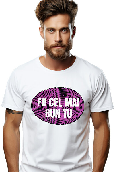 StoryGift Romania Tricou Barbati Citat Motivational Fii Cel Mai Bun Tu Cu Imp...