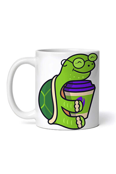 OEM Cană albă personalizată, cafea Turtle, INOVATIX®. 330 ml
