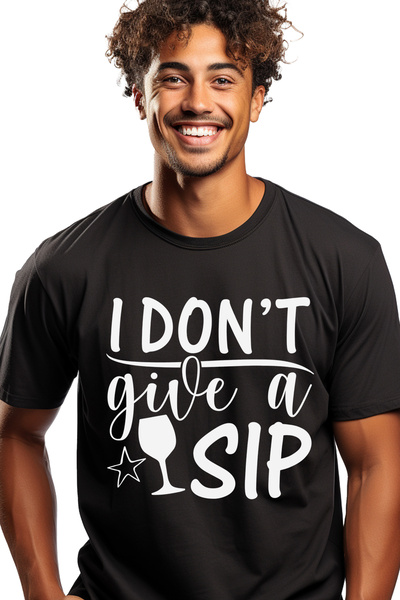StoryGift Romania Tricou Barbati Cu Mesajul "i Don't Give A Sip" - Nu Dau O I...