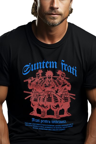 StoryGift Romania Tricou Barbati Samurai Frati Loialitate Famili Grija Recipr...
