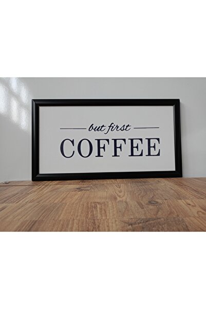 Wooden Factory But First Coffee but First Coffee Wooden Table with Plastic Frame