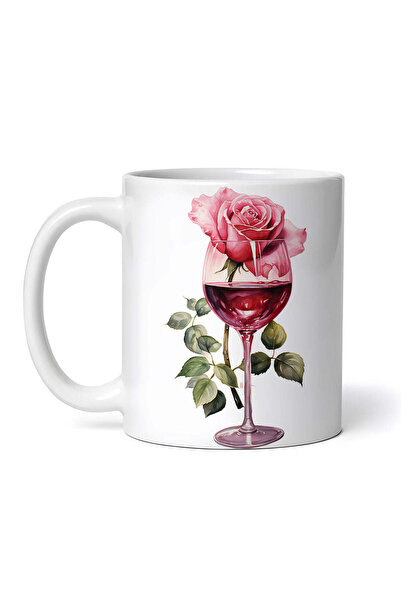 OEM Cană albă personalizată, Vin roșu rose, INOVATIX®. 330ml