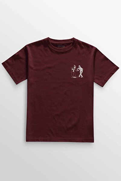 Kretas Unisex maroon T-shirt Ghostmane muzika plesna muzika klovn duh minimal...