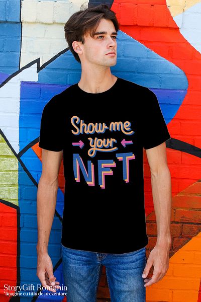 StoryGift Romania Personalized Men's T-Shirt For Investors In Non Fungible Tokens, Show Me Your Nft, Stg