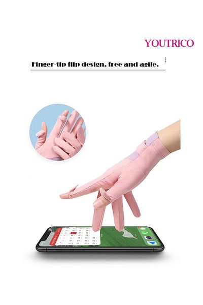 Youtrico Sun Protection Gloves Summer Cycling Fingerless Gloves for Driving