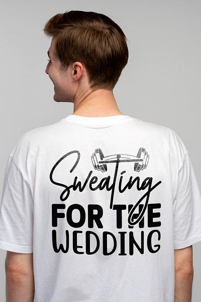 StoryGift Romania Men's T-shirt for those who train at the gym for the wedding with a message in English with i STG