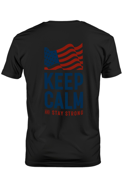 StoryGift Romania Tricou Barbati Cu Mesajul Keep Calm And Stay Strong, Motiva...