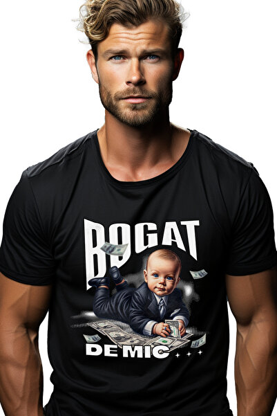 StoryGift Romania Tricou Barbati Bebelus In Costum Bogat De Mic Bani Cu Impri...