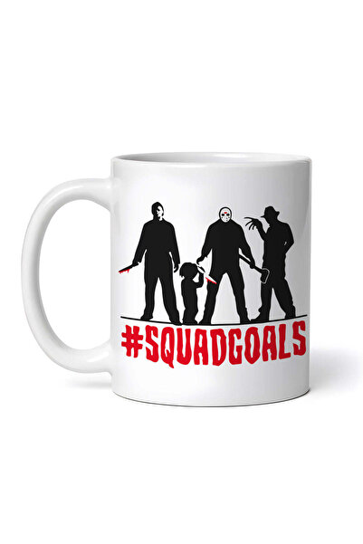 OEM Cană albă personalizată, Horror Movie Squad Goals, INOVATIX®. 330 ml