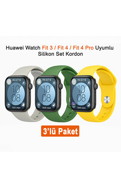 Dexmon Huawei Watch Fit 3 / Fit 4 / Fit 4 Pro / Fit 5 / Fit 5 Pro Uyumlu 3 Lü...