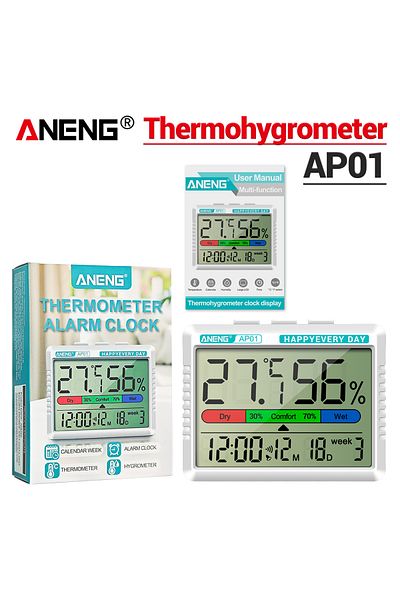 Choice1 AP01 bule ANENG AP01 LCD Digital Thermometer Hygrometer Indoor Room Temperature Humidity Meter Ala