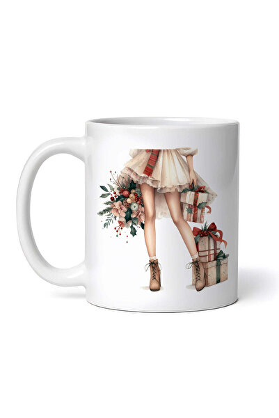 OEM Cană albă personalizată, Picioare de femeie sexy cu cadouri de Crăciun Gr...