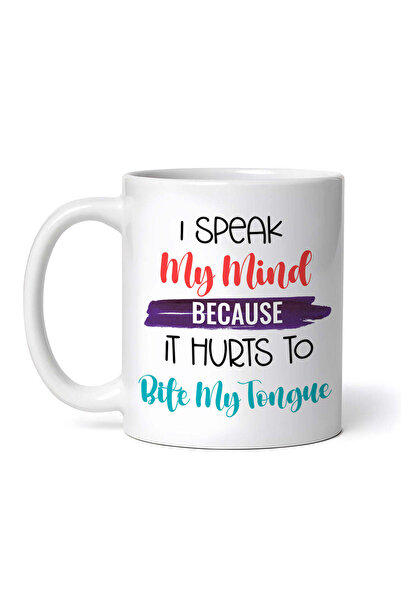 OEM Cană albă personalizată, Îmi spun părerea pentru că mă doare să-mi mușc l...