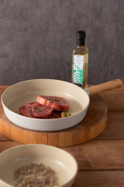 NEOFLAM Fika Alüminyum Döküm Tava 26Cm, Bej