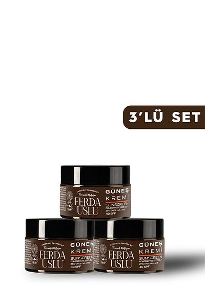 Fermente Mutfağım Mineral Sunscreen 40 Spf - 3 Pieces-Pomegranate Seed Oil + Zinc Oxide 30 ml