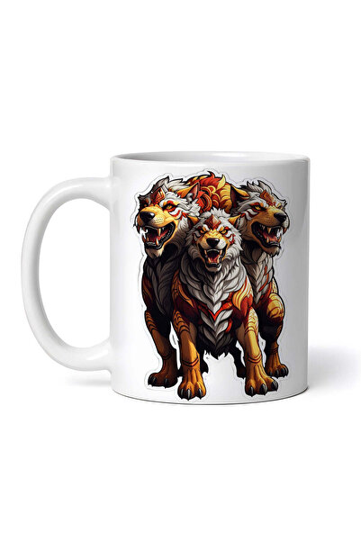 OEM Cană albă personalizată, creaturi mitologice din grupul Cerber, INOVATIX®. 330ml