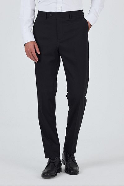 İmza Black Side Pocket Open Leg Comfort Fit Stretch Classic Trousers 1003250907