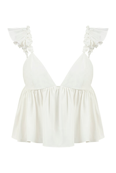 Capsule of us Luna Saten Top - Ekru