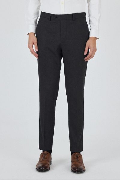 İmza Dark Anthracite Side Pocket Open Leg Slim Fit Stretch Classic Trousers 1003250906