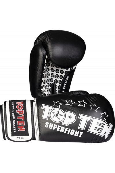 Top Ten Mănuși de box „Superfight 3000”, negre, 18 oz