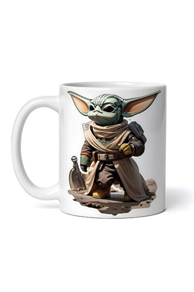 OEM Cană albă personalizată, personaj Baby Yoda, INOVATIX®. 330ml